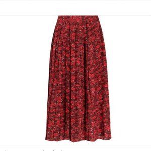 NEW Valentino lip print pleated skirt - Red size 38